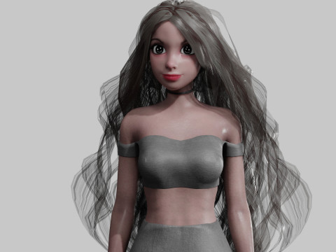 Pretty Basic Woman V35337 Modèle 3D
