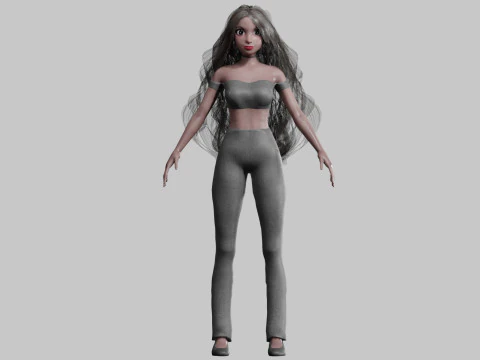 Pretty Basic Woman V35337 3D Model