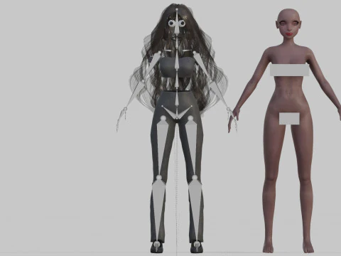 Pretty Basic Woman V35337 3D Model