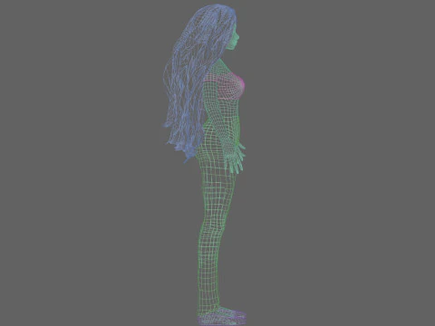 Pretty Basic Woman V35337 3D Model