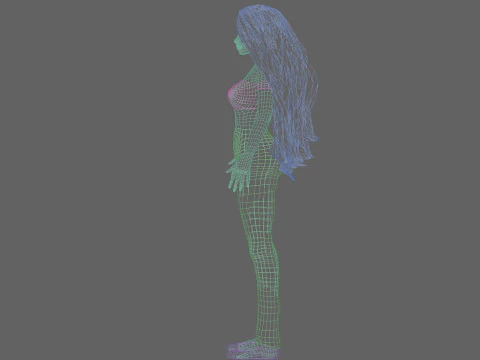 Pretty Basic Woman V35337 3D Model