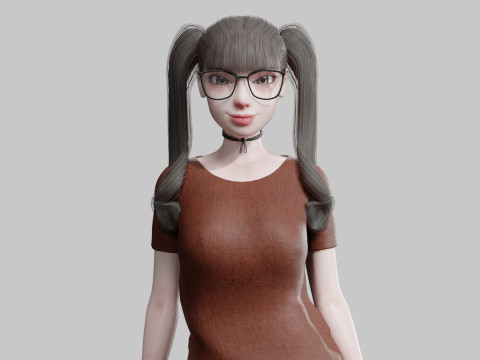 Pretty Beautiful woman V28111 3Dモデル