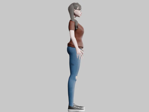 Pretty Beautiful woman V28111 3D Model