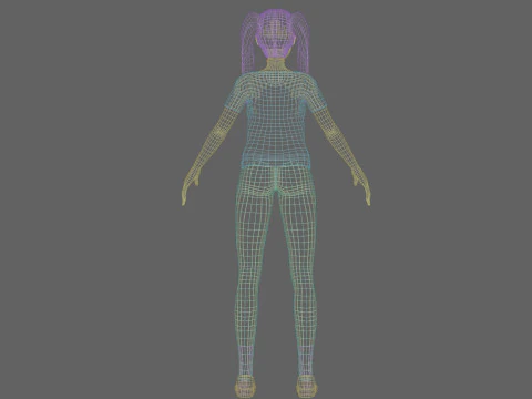 Pretty Beautiful woman V28111 3D Model
