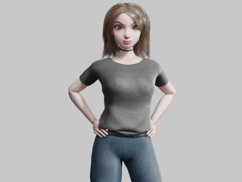 सुंदर क्लासिक महिला V37947 3D मॉडल