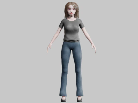 Pretty classic woman V37947 3D Model