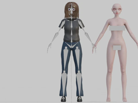Pretty classic woman V37947 3D Model