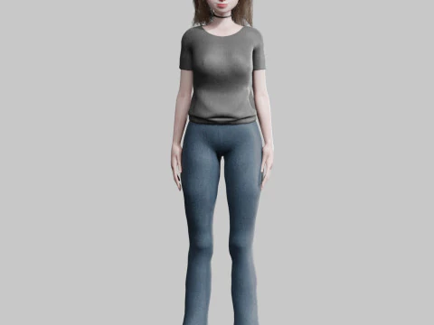 Pretty classic woman V37947 3D Model