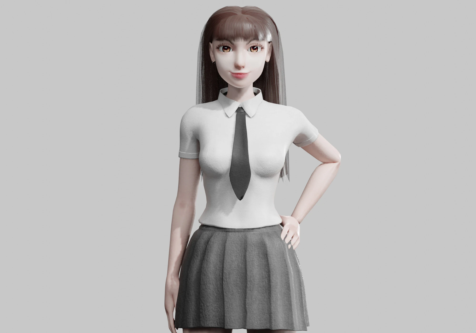 Pretty cool woman V30816 3D Model .c4d .max .obj .3ds .fbx .stl .blend