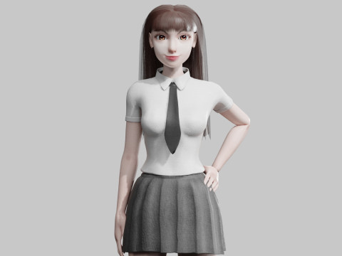 Pretty cool woman V30816 3D Model