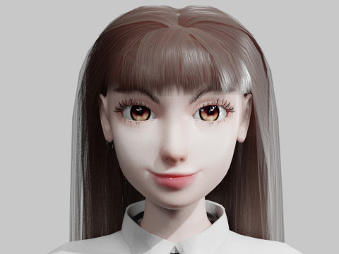 Pretty cool woman V30816 3D Модель