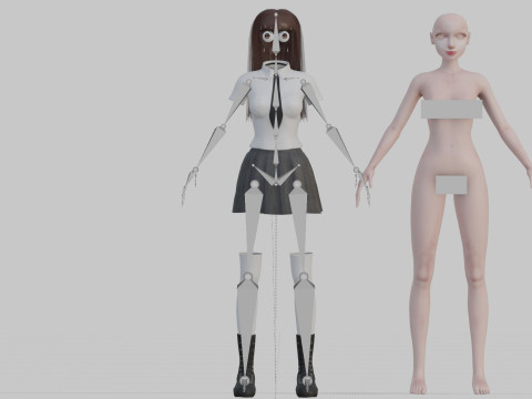 Pretty cool woman V30816 3D Модель