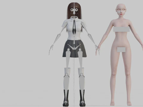 Pretty cool woman V30816 3D Model