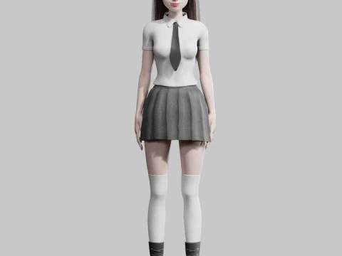 Pretty cool woman V30816 3D Model