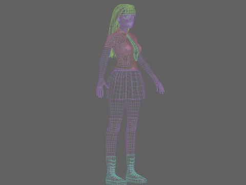 Pretty cool woman V30816 3D Model