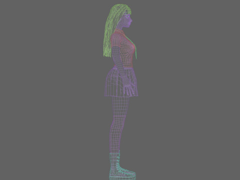 Pretty cool woman V30816 3D Модель