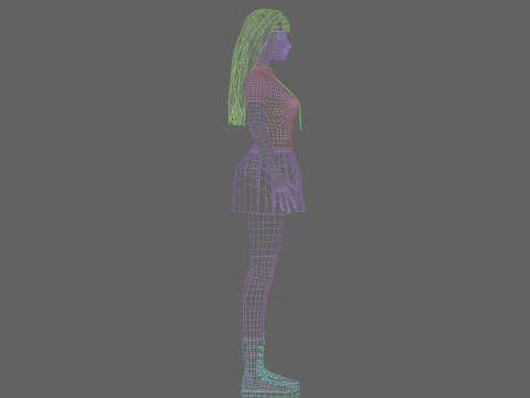 Pretty cool woman V30816 3D Model