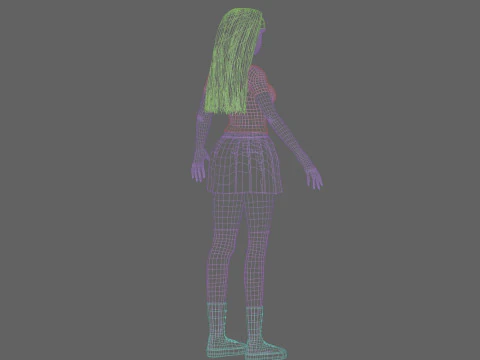 Pretty cool woman V30816 3D Model