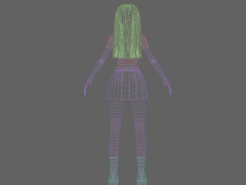 Pretty cool woman V30816 3D Model