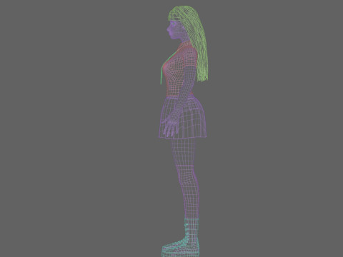 Pretty cool woman V30816 3D Модель