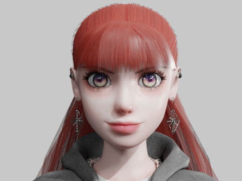 Pretty cute Woman V33907 Model 3D