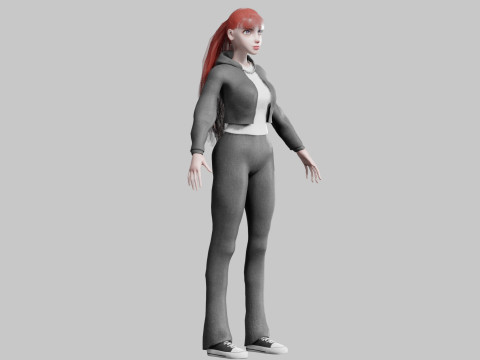 Pretty cute Woman V33907 Model 3D