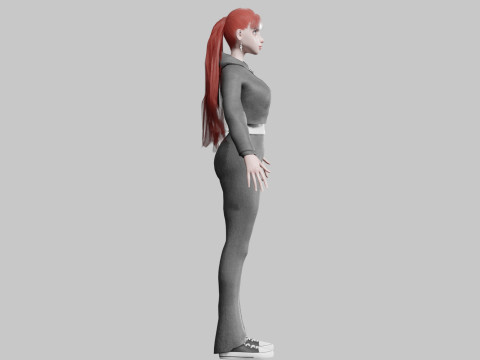 Pretty cute Woman V33907 Model 3D