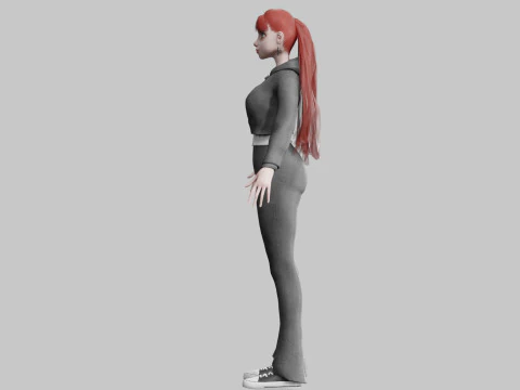 Pretty cute Woman V33907 3D Model