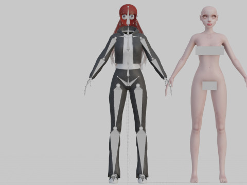 Pretty cute Woman V33907 Model 3D
