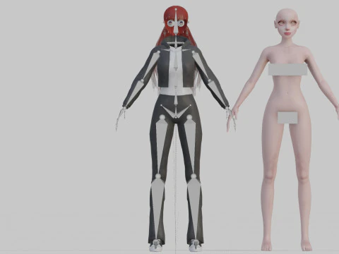 Pretty cute Woman V33907 3D Model