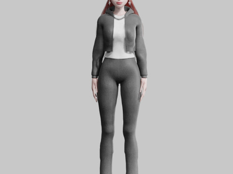 Pretty cute Woman V33907 Model 3D
