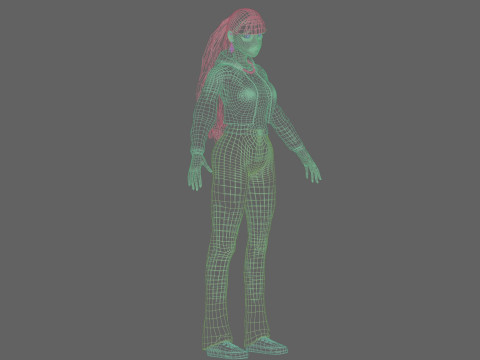 Pretty cute Woman V33907 Model 3D