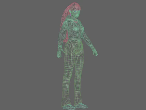 Pretty cute Woman V33907 3D Model