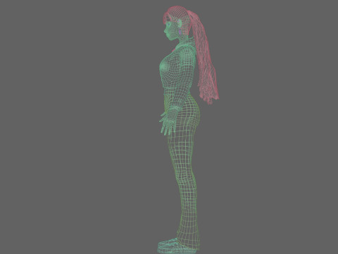 Pretty cute Woman V33907 Model 3D