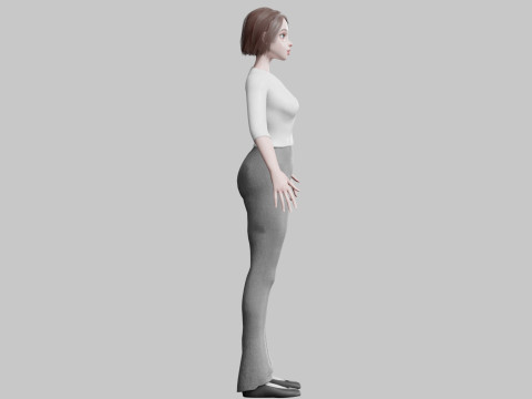 Pretty stylized woman V23367 Modelo 3D