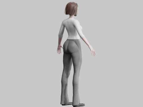 Pretty stylized woman V23367 Modelo 3D