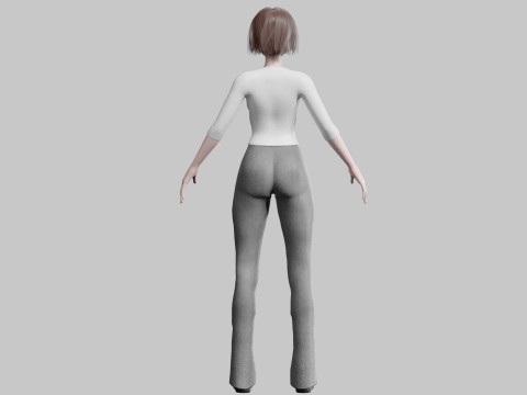 Pretty stylized woman V23367 Modelo 3D
