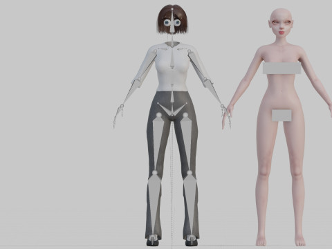 Pretty stylized woman V23367 Modelo 3D
