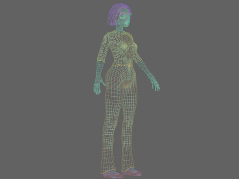 Pretty stylized woman V23367 Modelo 3D