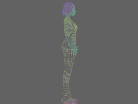 Pretty stylized woman V23367 Modelo 3D