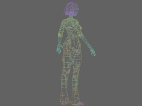 Pretty stylized woman V23367 Modelo 3D