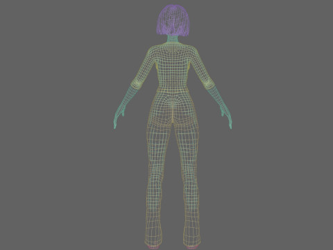 Pretty stylized woman V23367 Modelo 3D