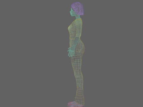 Pretty stylized woman V23367 Modelo 3D