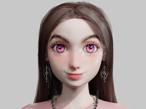 Pretty teen Woman V28781 3D Model