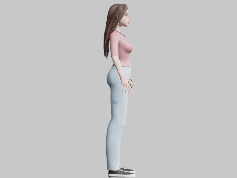 Pretty teen Woman V28781 3D Model