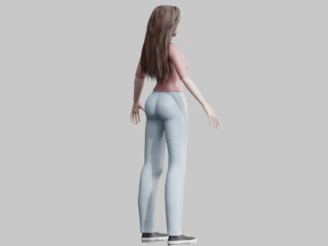 Pretty teen Woman V28781 3D Model