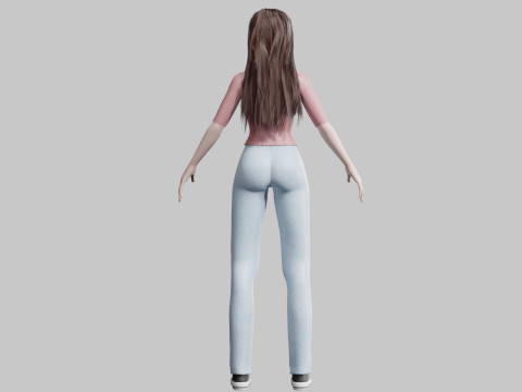 Pretty teen Woman V28781 3D Model