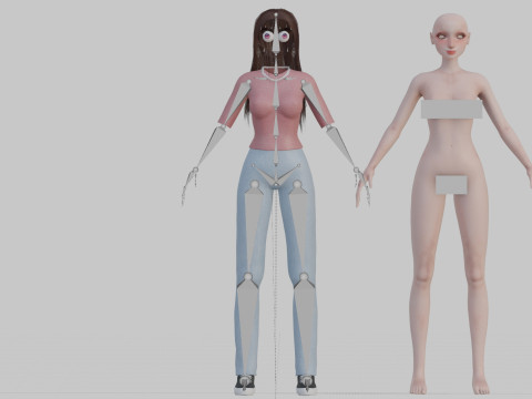 Pretty teen Woman V28781 3D Model