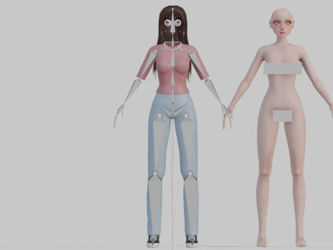 Pretty teen Woman V28781 3D Model