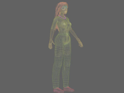 Pretty teen Woman V28781 3D Model